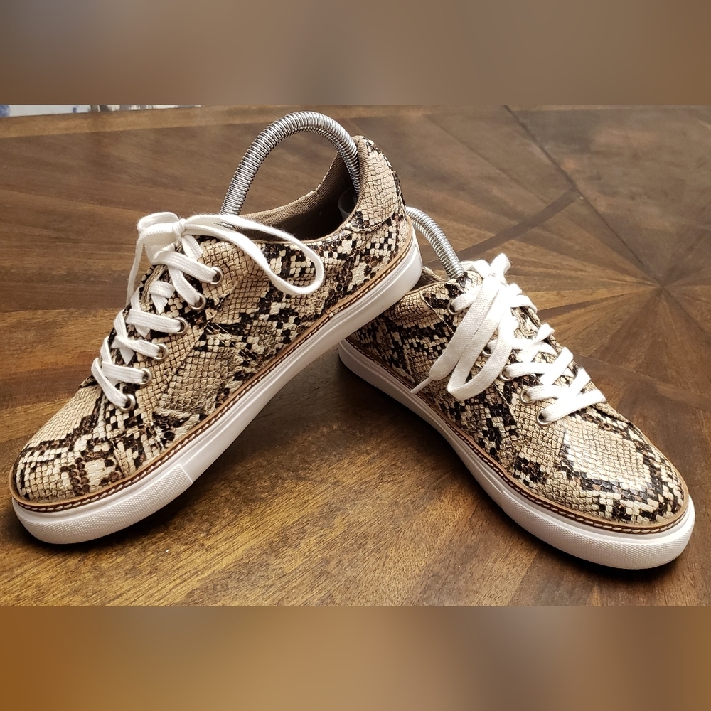 Steve Madden Snakeskin Printed Low-Top Sneakers Size 9.5 - Picture 7 of 15